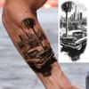 1 Sheet Mask Prison Prisoner Temporary Tattoos For Women Men Chicano Rapper Gangster Tattoo Sticker Transferable Water Transfer