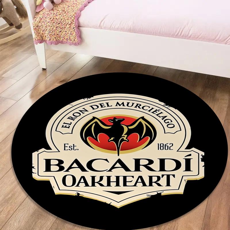 Bacardi 150 Years Round Area Rug,Carpet Rug for Living Room Bedroom Sofa Playroom Decor,Non-slip Floor Mat30