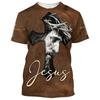Jesus Cross T Shirts Men Women Religion Graphic 3D Printed Casual Vintage Short Sleeve Tee Shirt Summer Fashion Oversized Tops