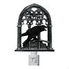 Halloween Raven Lamp Resin Ornament Photo Props Gifts Gothic Wall Sconce for Indoor Party