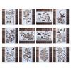 24PCS Rectangle Hollow Painting Templates for DIY Album Border Ruler Scrapbook Art Tool