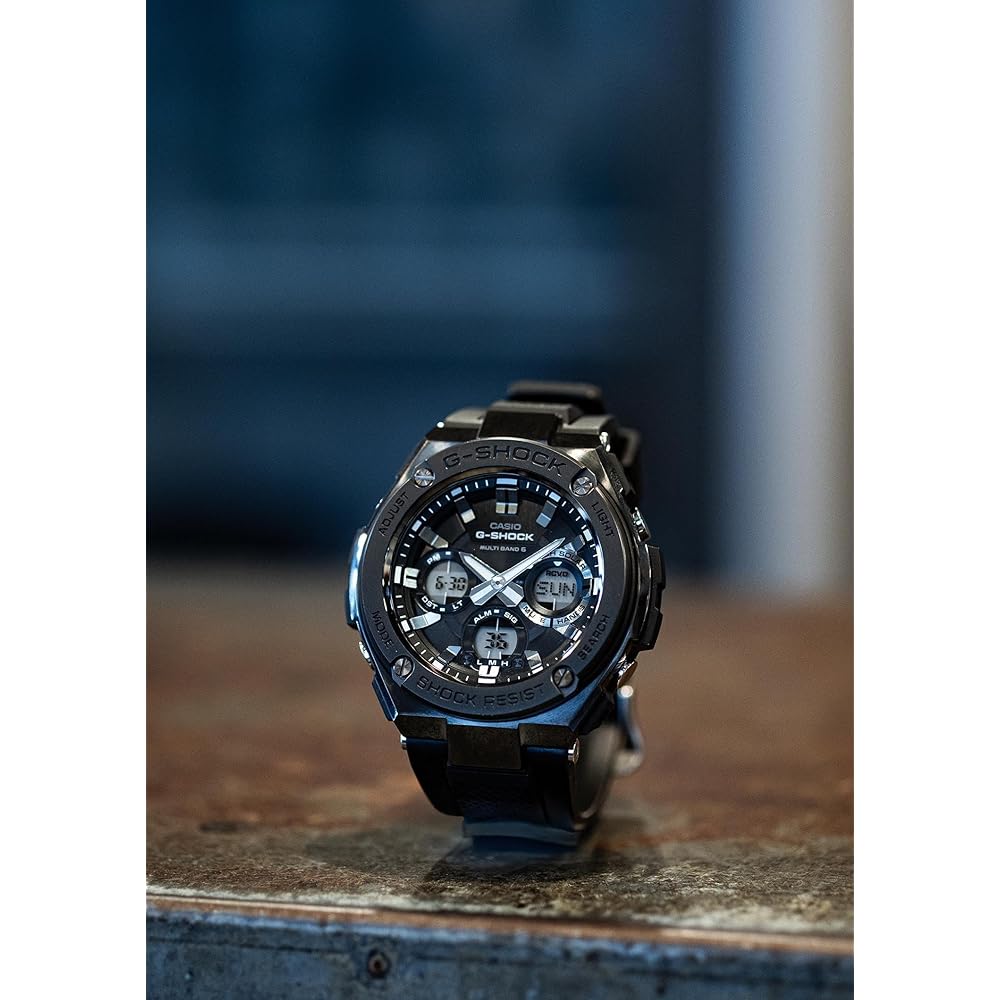 Casio G-Shock G-STEEL Solar Radio Men's Watch GST-W110MS-1AJF Black Color Durable Design