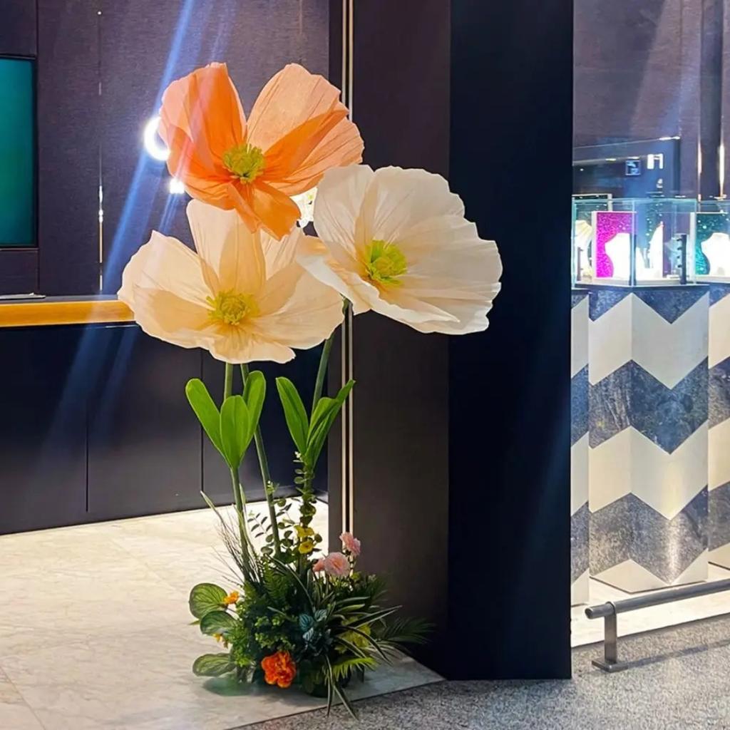 New 60cm Simulate Giant Flower giant Paper Large Artificial Flower Simulated Fake Flower Head Outdoor