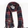 Рождественский красный клетчатый шарф женский зимний теплый ретро сеньорский новый подарочный шарф шаль студенческий