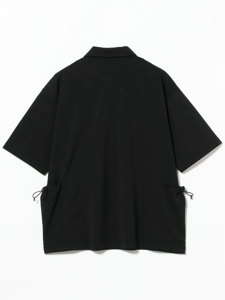 Мужская футболка-поло Beams с коротким рукавом и боковым карманом, черная, размер S