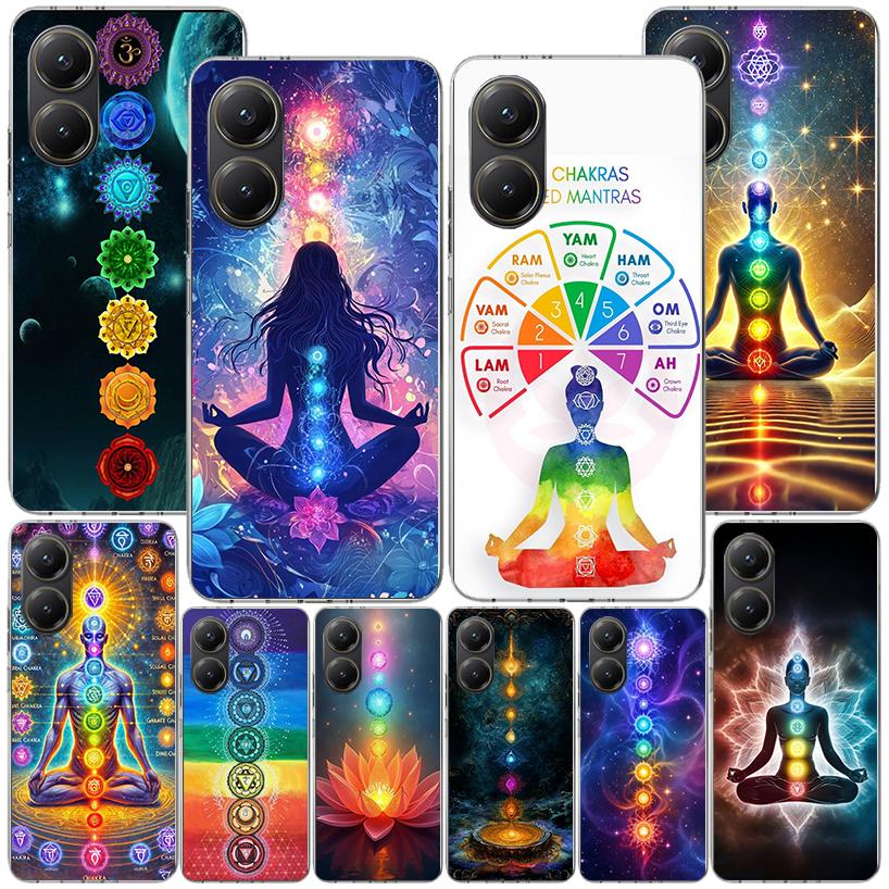 Yoga Chakra Spiritual Energy Universe Phnoe Case for Xiaomi Poco X5 X6 X7 Pro X4 Gt F7 Ultra M8 M7 Redmi 15C 15 13C 13 12C 12 Un
