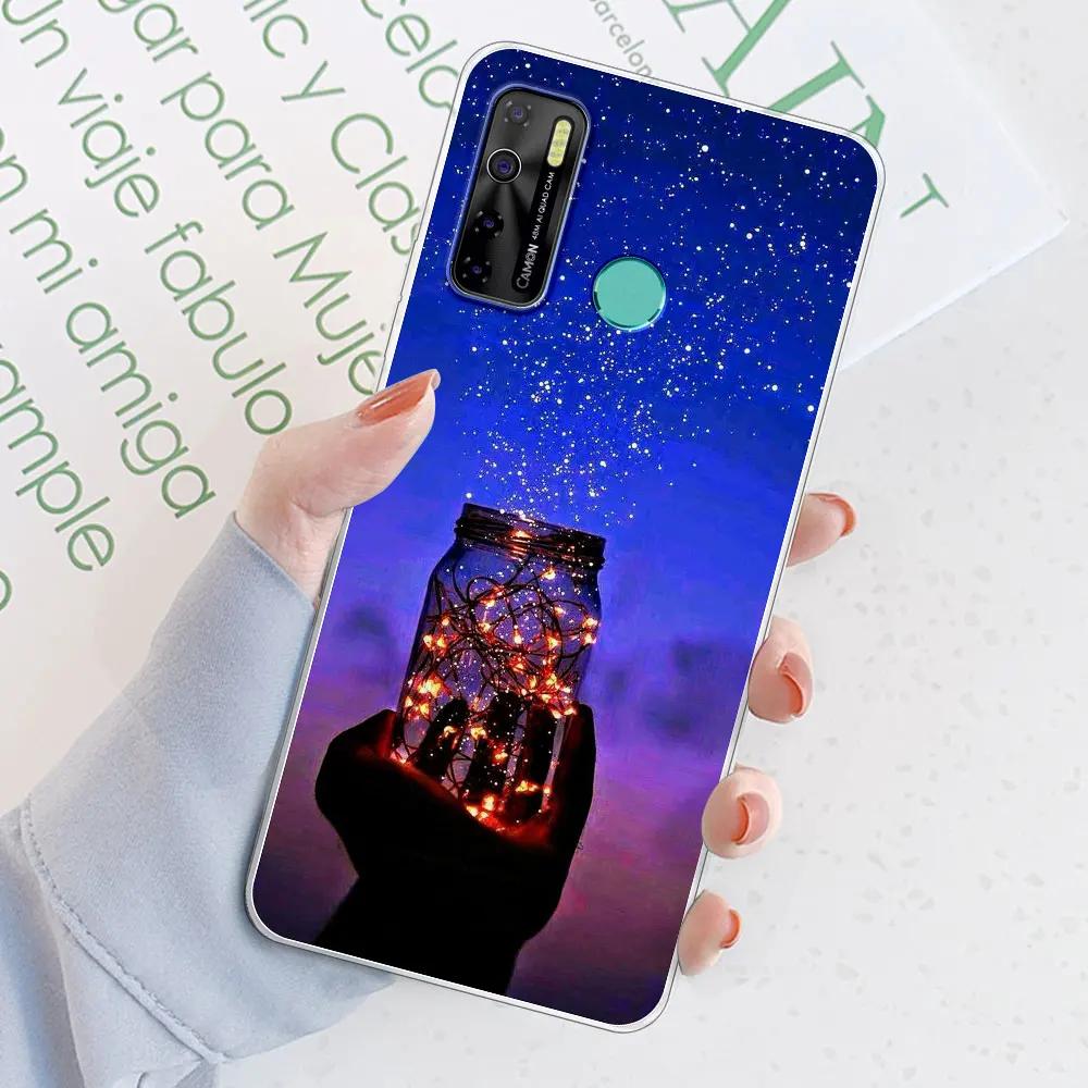 Чехол-бампер для Tecno Spark 5 Pro / Tecno Camon 15 Air / Camon15, прозрачный, из мягкого силикона TPU, или чехол для Tecno Spark 5