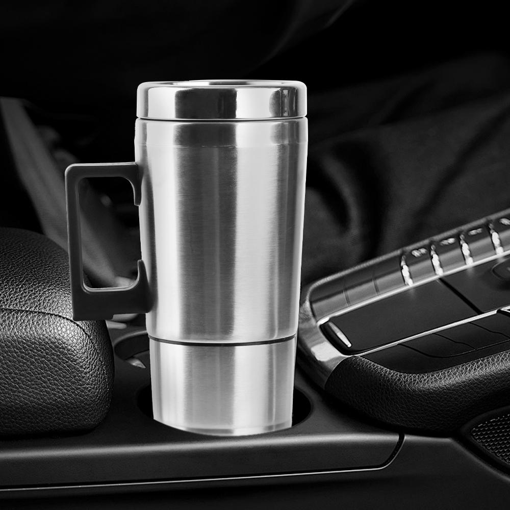 Термокружка для воды, кофе, молока, 12 В/24 В, 300 мл, электрический нагревательный автомобильный чайник, походный дорожный чайник, чашка для подогрева автомобиля, портативная из нержавеющей стали