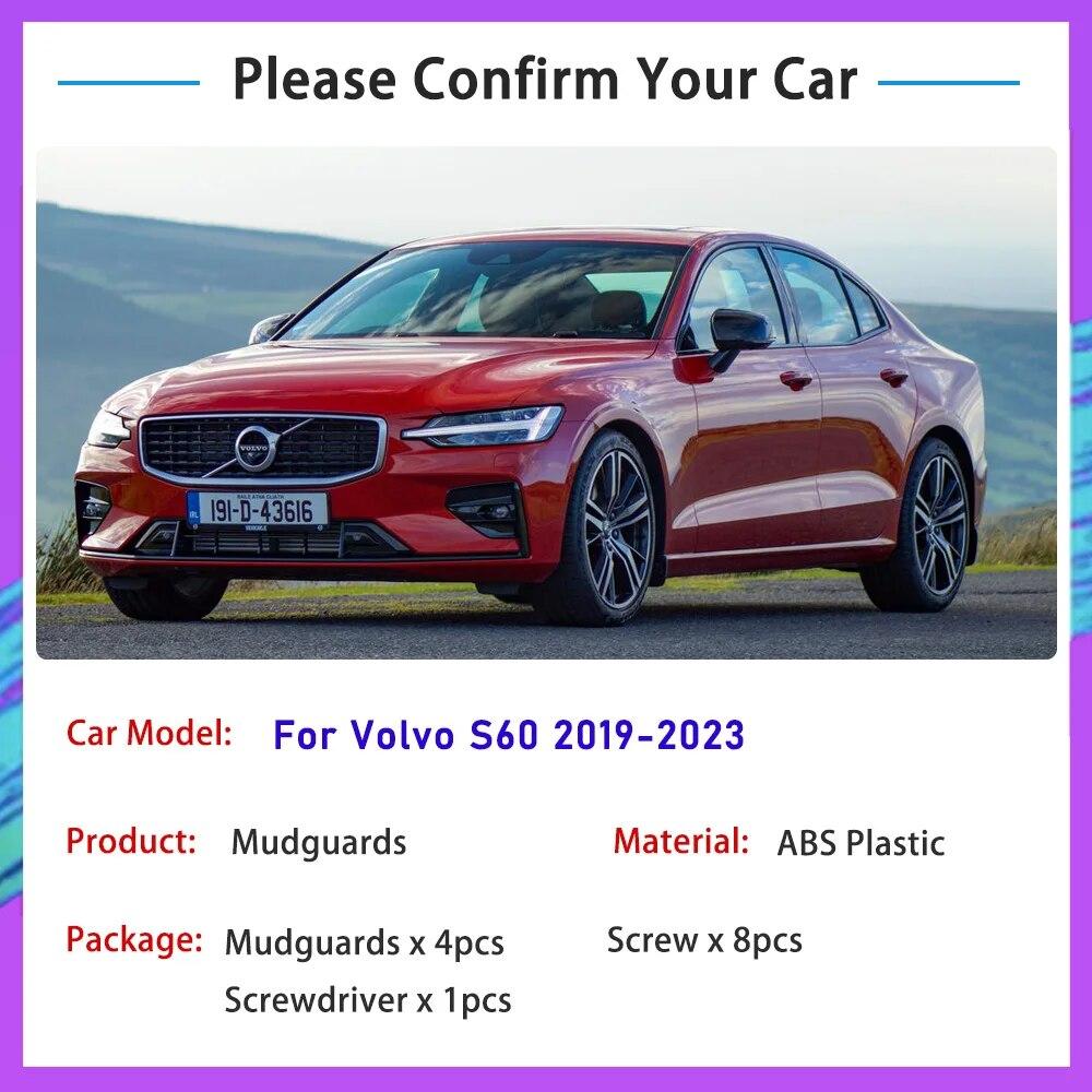 Передние и задние автомобильные брызговики для Volvo S60 2022 2023 Брызговики Брызговики Брызговики Fender Авто аксессуары