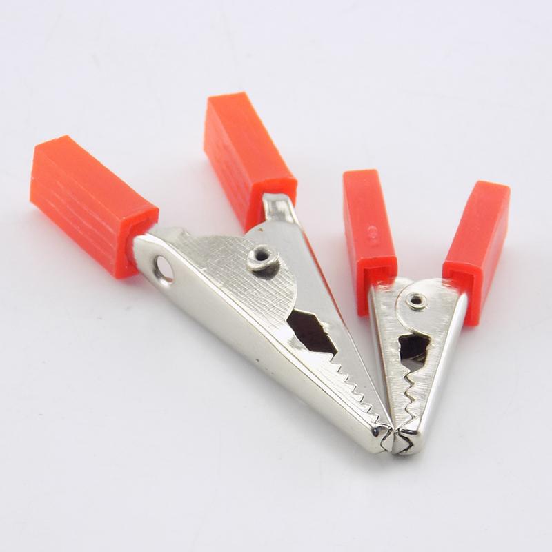 2pcs/1pair Alligator Clips Battery Clip Crocodile Car Caravan Van Battery Test Lead Clips Electrical Tool