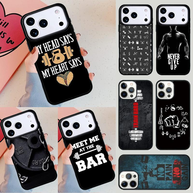 Bodybuilding Gym Fitness soft Phone Case For iPhone 17 Air 14 15 13 12 Max Cover For Apple 14 15 16 16e 11 Pro Max Plus Coque
