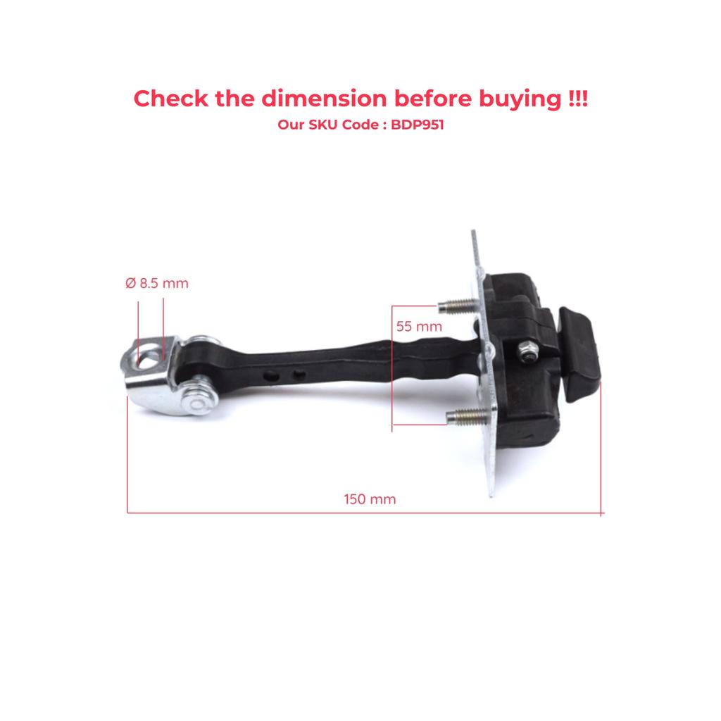 EDP951-1 2 Pieces Front Left AND Right Door Catch Hinge Brake Stop Check Strap Limiter for Peugeot 308 MK2 2013-2021 4/5 Door 9677466980