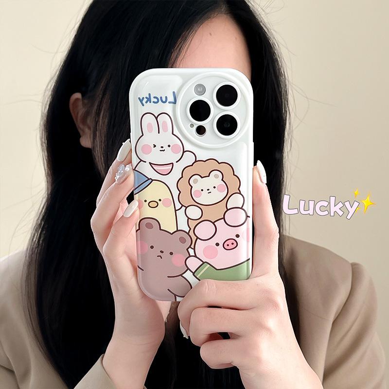 Zhitai Cartoon Air Cushion Phone Case for iPhone 15 and Oppo 11/12 Pro