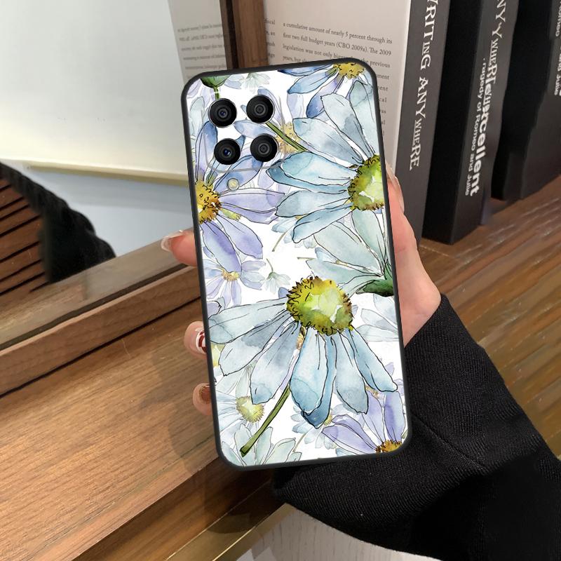 Акварельный чехол с ромашками для Samsung Galaxy M56 M06 M16 M36 M52 M32 M12 M54 M34 M14 M35 M55 M15 M11 M31 M13 M53