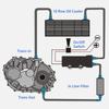 Universal 13 Rows Oil Cooler Kit, Transmission Engine Cooler w/10AN Oil Filter Sandwich Adapter Nylon Braided Hose Line Kit