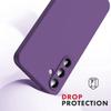 Protective Case - BOOLING - for Samsung Galaxy A17 4G/5G - Dark Purple Silicone - 2 Tempered Glass