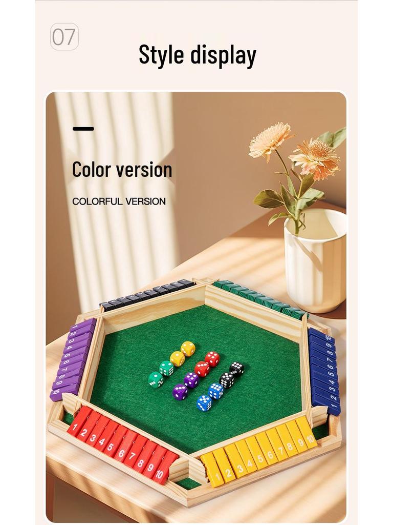 Шестиугольная деревянная математическая игра-перевертыш - Обучающая настольная игрушка для родителей и детей и забава для вечеринок