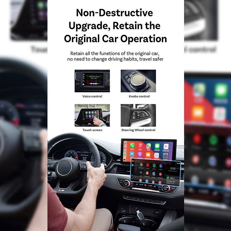 2 в 1 беспроводной Carplay Android Auto адаптер Ai Mini Box Plug&Play автоматическое подключение совместимо с 99% автомобилей для автомобильного радио