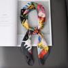 2021 Fashion 70*70cm Square Women Cat Anchor Silk Shawl Scarf Office Lady Hair Neck Headband Foulards Headcloth Muslim Hijab