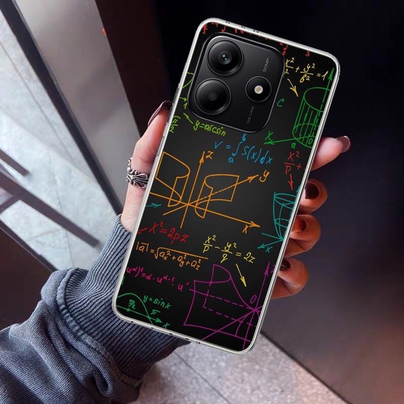 Physics Chemical Mathematics Phone Case For Xiaomi Redmi Note 15 14 14S 13 12S 12 Pro Plus 11S 11 10S 10 4G Cover 11E 11T 5G Pri