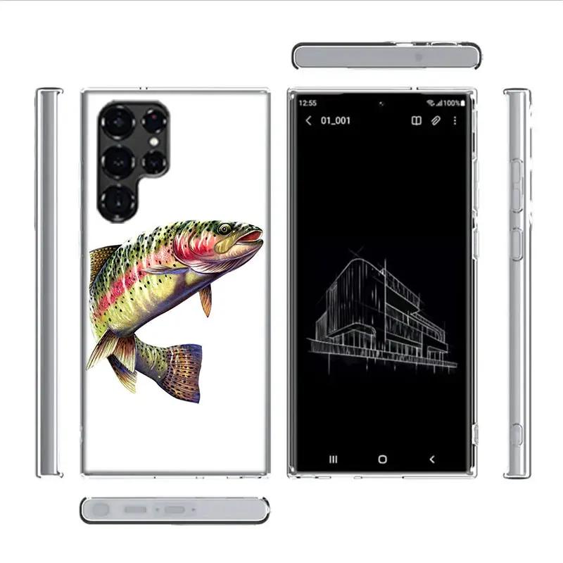 Рыбалка на форель Чехол для Samsung S23 S22 Ultra S24 FE S25 Edge Телефон Galaxy S21 S20 FE S10 Plus Чехол Роскошная крышка Силиконовый F