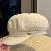 New beret octagonal hat for women, suitable for autumn and winter, large head circumference, Japanese style, spring and summer, makes the face look