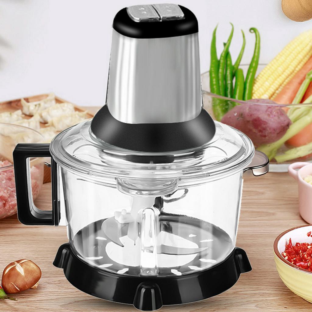 2 скорости Автоматическая Мощная Мясорубка Многофункциональный Электрический Кухонный Комбайн Измельчитель Специй Чеснока Овощей Шинковка Слайсер Резак 5л 220В