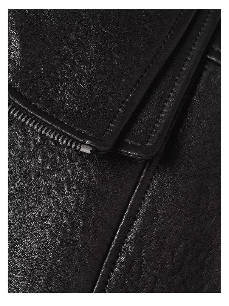 Men's Retro PU Leather Motorcycle Jacket: Heavy-Duty, Trendy Autumn Style, Casual Cool Coat.