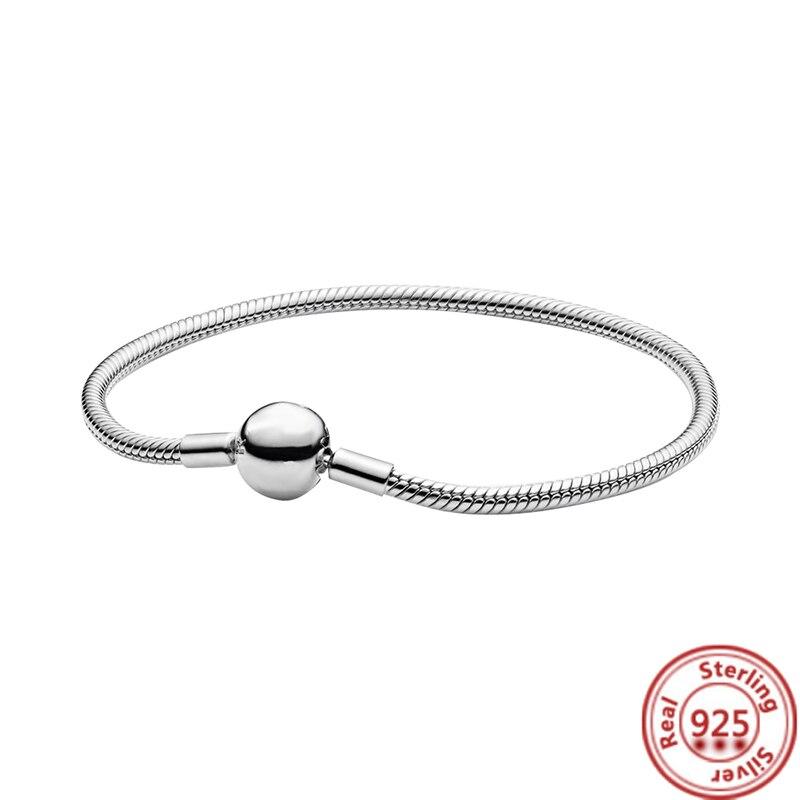 Классическая серия, браслет в виде сердца из 100% стерлингового серебра 925 пробы, подходит для оригинальных бусин, подвесок, сделай сам, двойной слой, ювелирное украшение для любви, подарок