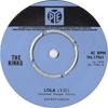 7inch Record KINKS - Lola 7N17961 Pye Records 1970 UK Rock Used