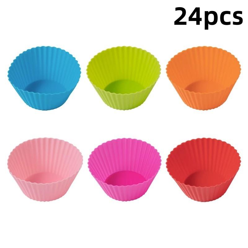 12/24 шт. Силиконовый инструмент для кексов, форма для выпечки, форма для кексов и маффинов для приготовления тортов, кухня