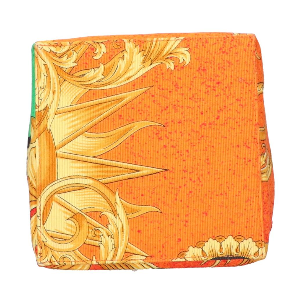 GIANNI VERSACE [Beautiful Condition] Sunburst Jewelry Drawstring Bag Pouch Orange / multicolorUsed