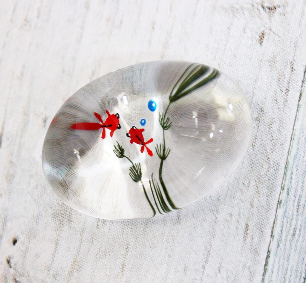 Дом ремесленника Стеклянная подставка для палочек (Золотая рыбка)