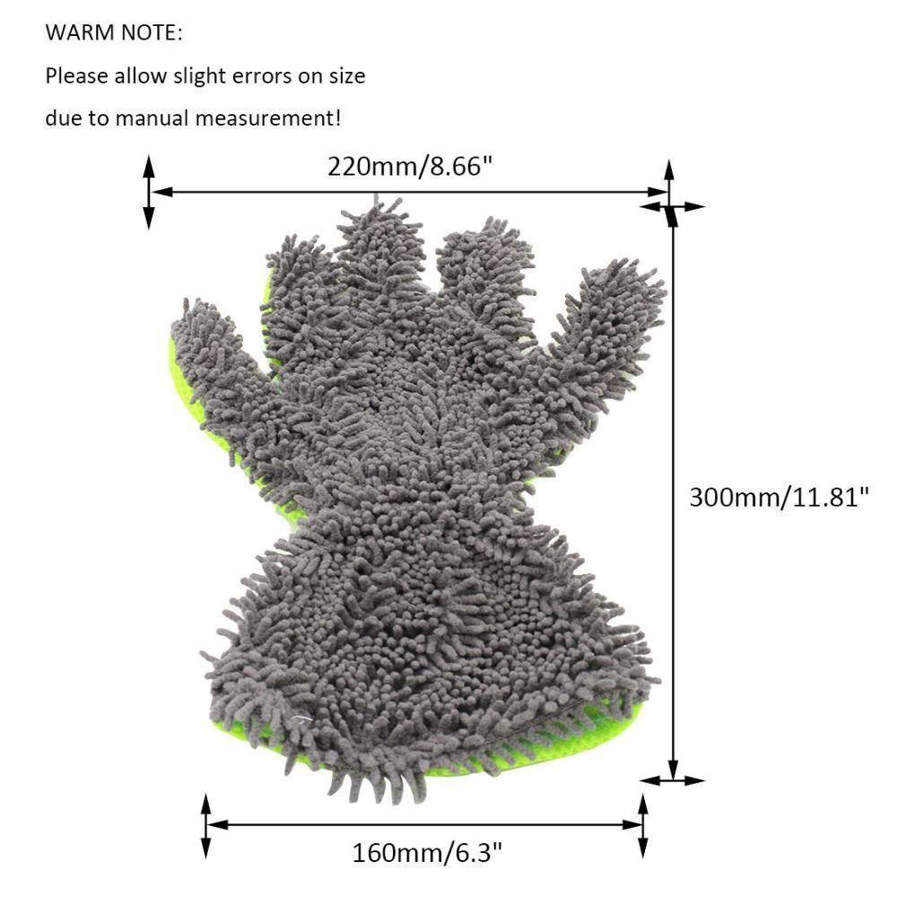 Anti-Scratch Car Washing Gloves Thick Cleaning Glove 5-Finger Design Washing Mitt Auto Detailing