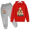 Kids Hoodie Print Clothes Coat+Pants 2P Boy Girl Toddler 3-12Years Birthday Gift Casual Top Party Pullover Sweatshirt Sports Set