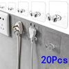 10/20 Pcs Wall Storage Hook Punch-free Power Plug Socket Holder Kitchen Stealth Hook Wall Adhesive Hanger Bathroom