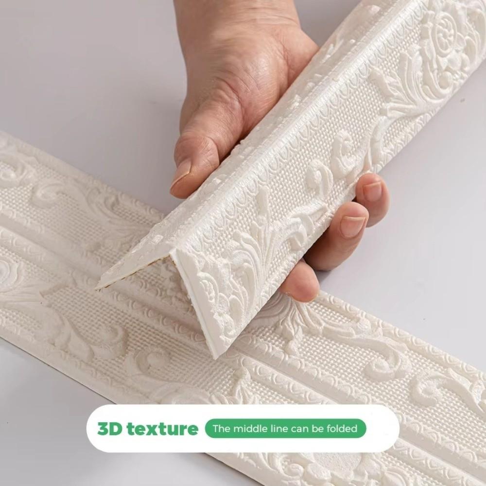 3D Поролоновая Наклейка на Стену Самоклеящаяся Стеновая Молдинг-Линия Простая Поролоновая Кромочная Лента Бордюр для Стены