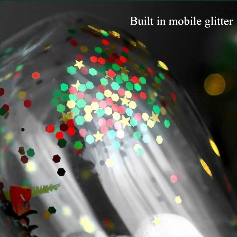 Christmas Double Wall Glass Cup Xmas Gift Star-tree Snowman Heat Resistant Household Milk Juice Beer Teacup Coffee Mug Drinkware