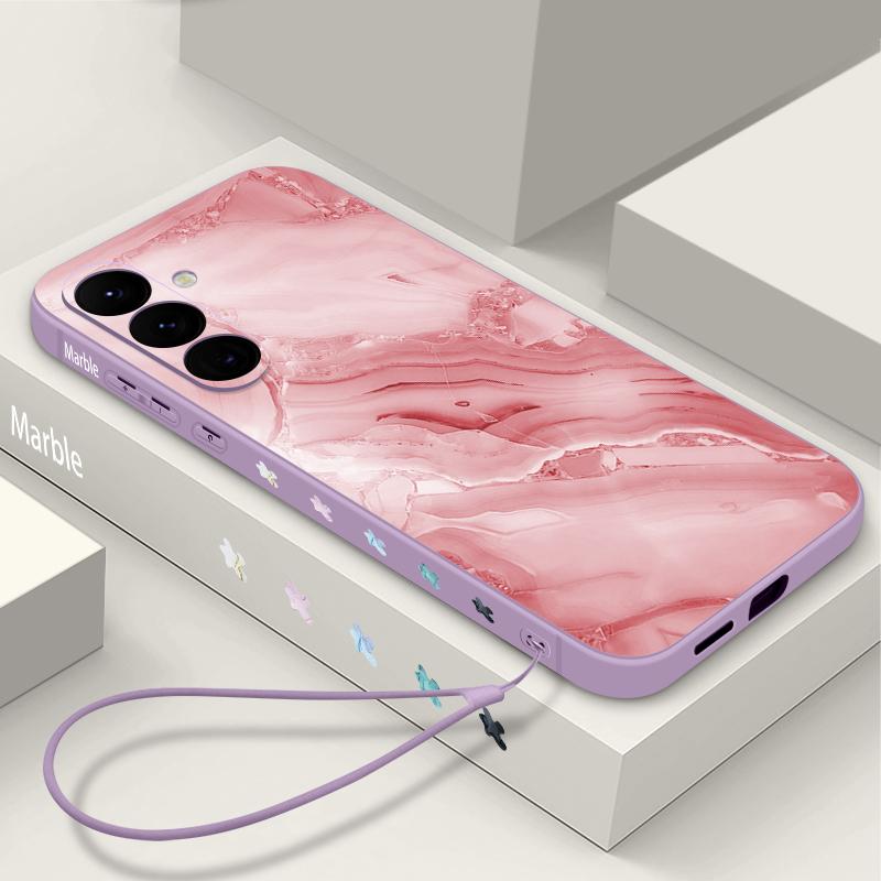 Чехол с мраморным узором для Samsung Galaxy S26 S25 Ultra S24 S23 S22 Plus S21 FE A15 A16 A17 A35 A36 A54 A55 A56 5G Мягкий чехол