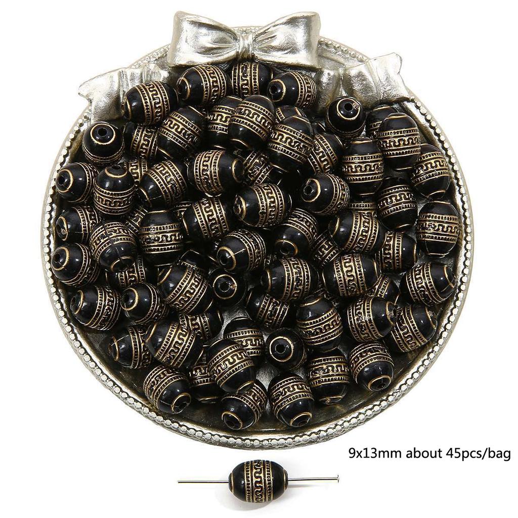 Бусины для браслета ручной работы, акриловые французские винтажные золотые плоские бусины, круглые бусины, украшения ручной работы, браслет, ожерелье, кулон, телефонная цепочка, аксессуары