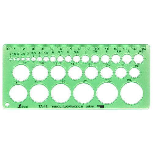 Shinwa Sokutei Template Circle Ruler Small 66003