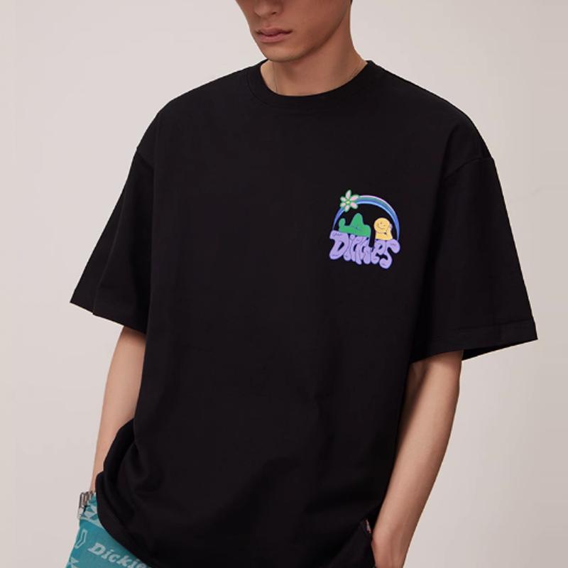 Dickies T-Shirts Unisex Black Crew Neck Moderate Straight Fit DK011557