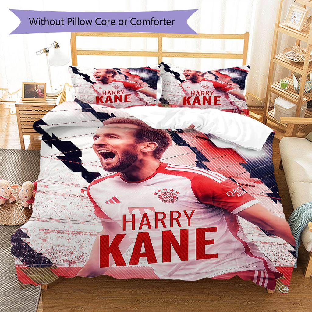 Harry Kane Vibes Bedding Quilt Set Quilt Cover Pillowcase Home Decoration Birthday Gift (1 * duvet cover + 2 * pillowcase, without core)