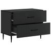 Nightstand Black 62 x 34.5 x 47.5 cm Particleboard