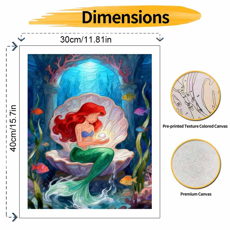 Disney Ариэль русалка подводная цифровая масляная живопись DIY масляная живопись ручная роспись гостиная спальня украшение картина