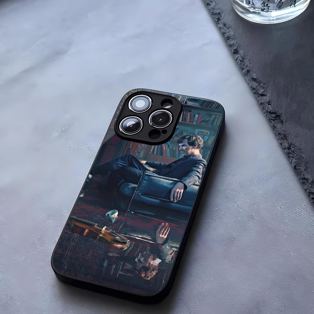 221b-ШерлокС-Х-Холмс-ТВ Чехол для телефона Закаленное стекло Для IPhone 17 13 14 16 12 15 11 Pro Max Plus Mini X XR SE2020 Coque