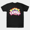 Asian Size Men Black Print T-shirt Fahhh! Rainbow No-Cut Print Cotton Tshirt