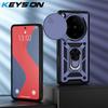 KEYSION Противоударный защитный чехол для OPPO Find X8 Pro 5G Slide Camera Защитное кольцо Подставка для телефона Задняя крышка для OPPO Find X8 Pro