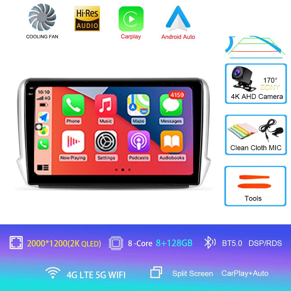 For Peugeot 2008 208 Series 2012 2013 2014 - 2018 Car radio Android 14 Navigation Multimedia Player Carplay Auto Stereo BT video