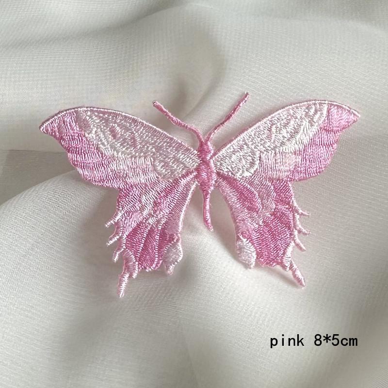 5 шт., маленькая нашивка-бабочка, наклейка на одежду, вышитые тканевые наклейки, шапки, шпилька для волос, головной убор, юбка, обувь и декоративные аксессуары, сделай сам